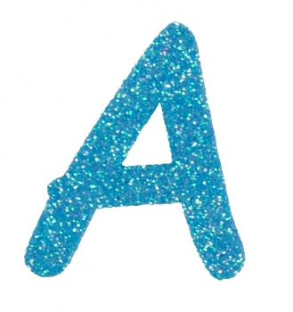 Glitterbuchstabe A türkis