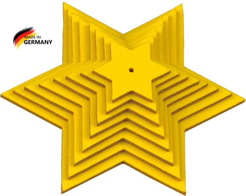 Sternenset maisgelb, 8-teilig, aus Moosgummi
