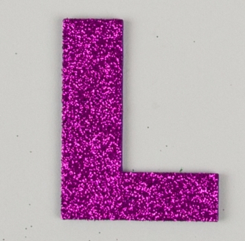 Glitterbuchstabe Maxi L lila
