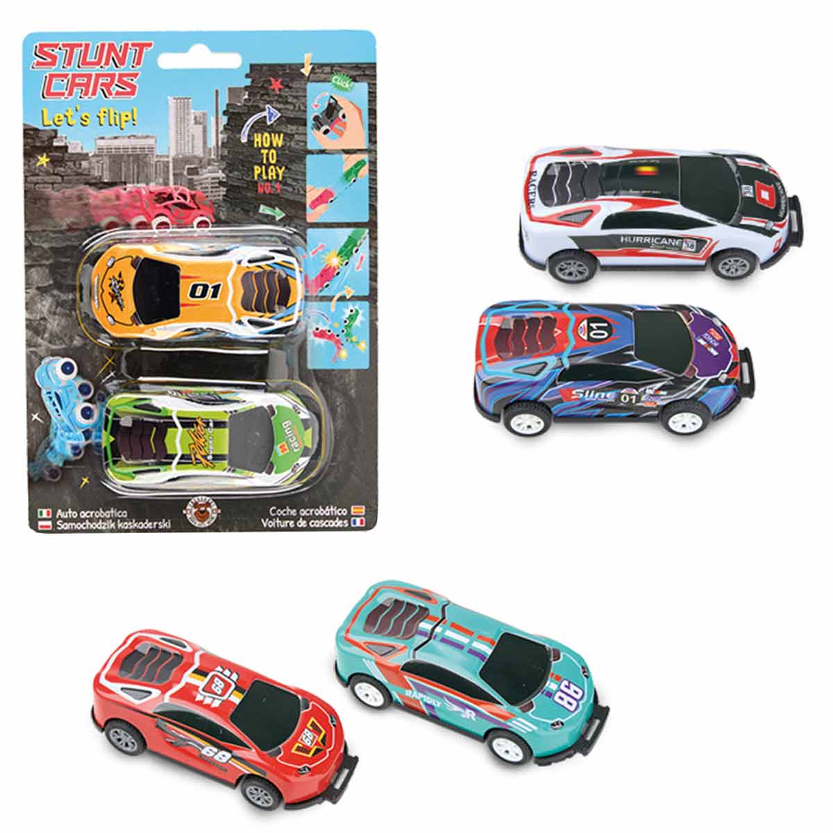 Stuntauto mit Rückzug & Backflip Funktion