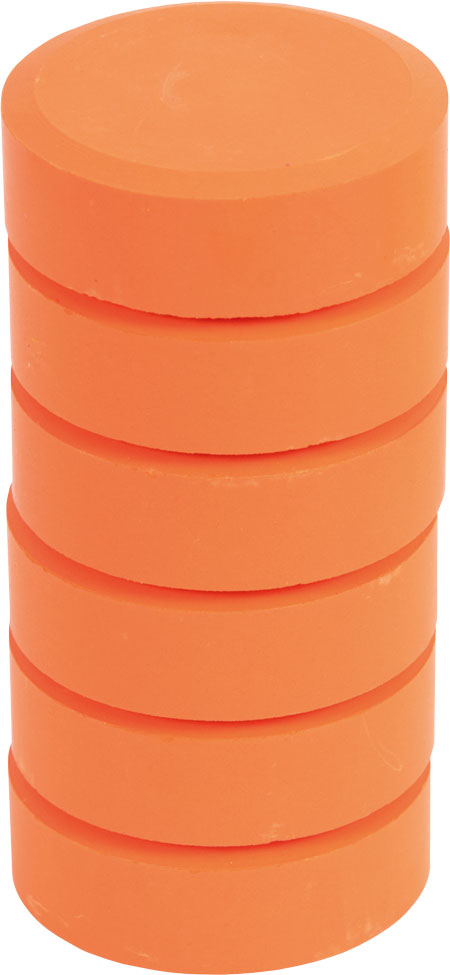 Farbpuck orange, 6 Stück, Ø 55 mm