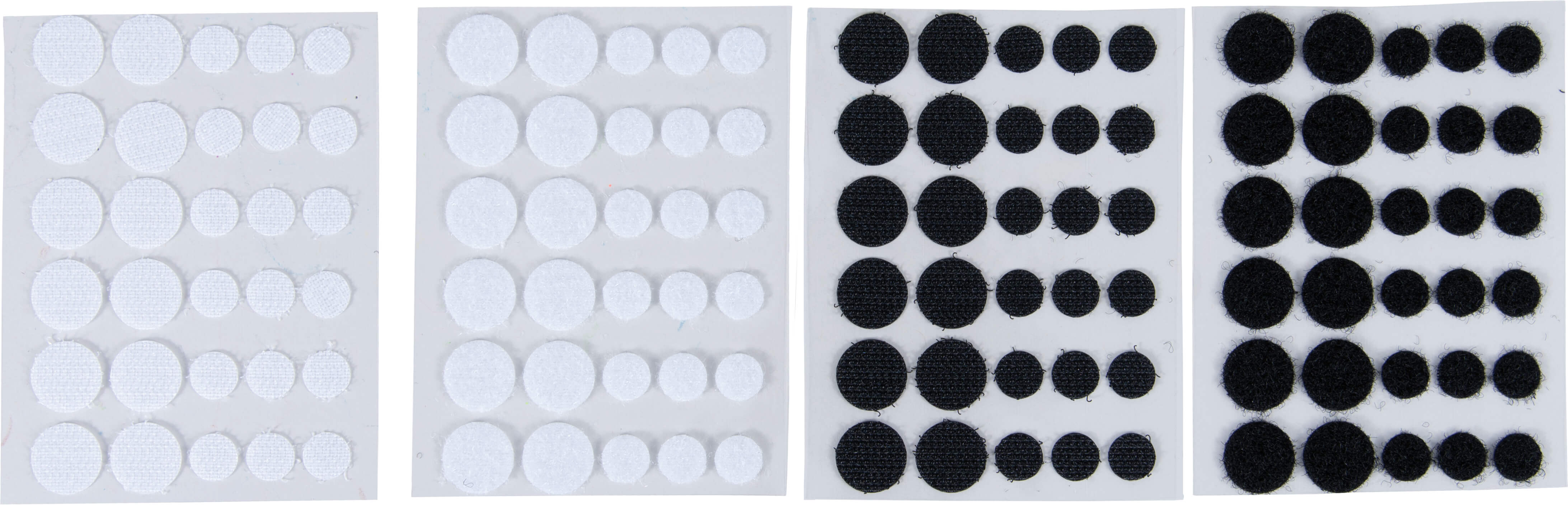 Klettpunkte 60 Stück sortiert, Ø 10 + 15 mm