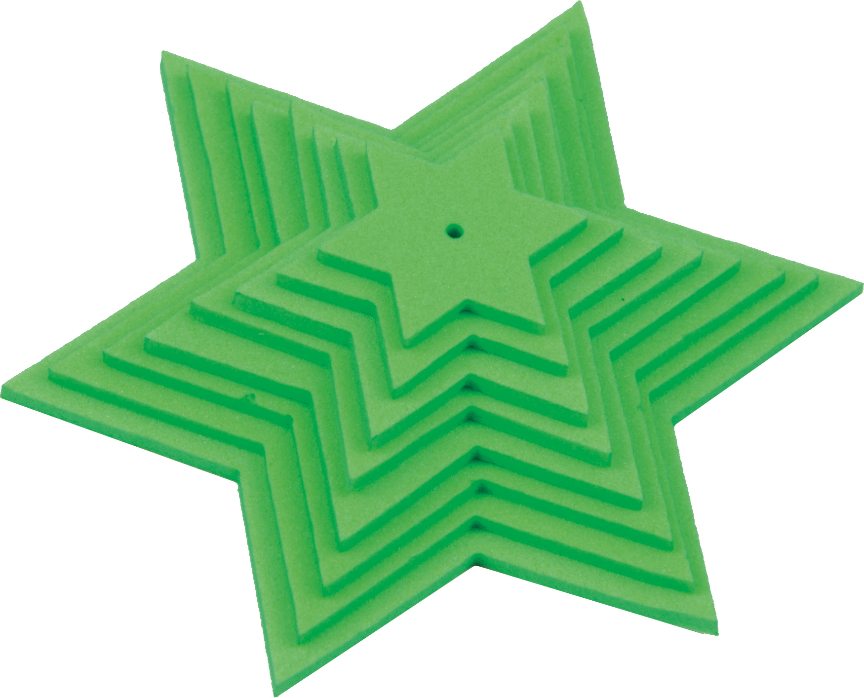 Sternenset apfelgrün, 8-teilig, aus Moosgummi