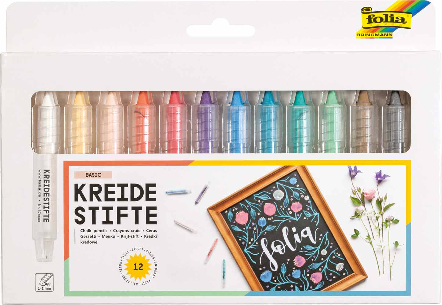 Kreidestifteset 12 Stück sortiert
