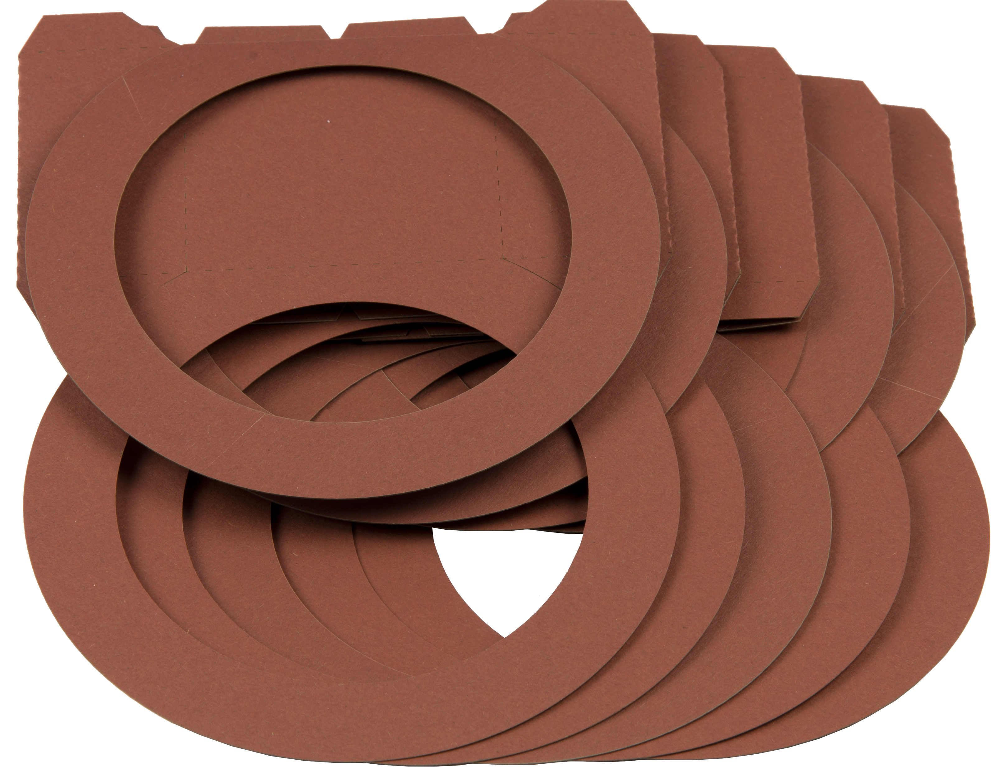 Laternenrohling rund mittel schokobraun, 5 Stück