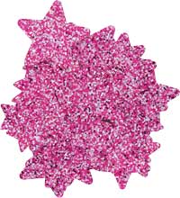 Glitterkartonsterne pink grob