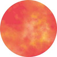 Laternenzuschnitt rund Nebel orange, 24 Stück