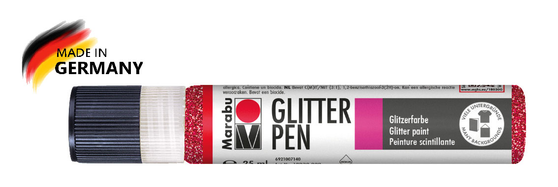 Glitter Pen rubinrot, 25 ml