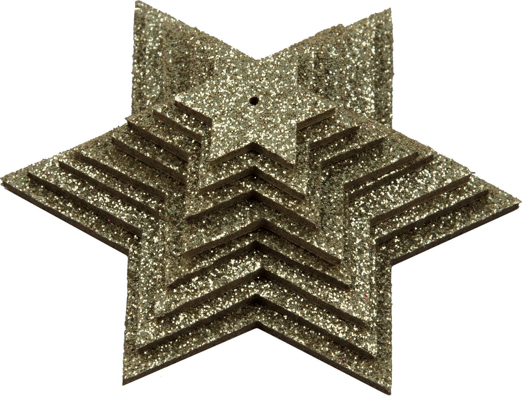 Glittersternenset gold, 8-teilig, aus Moosgummi