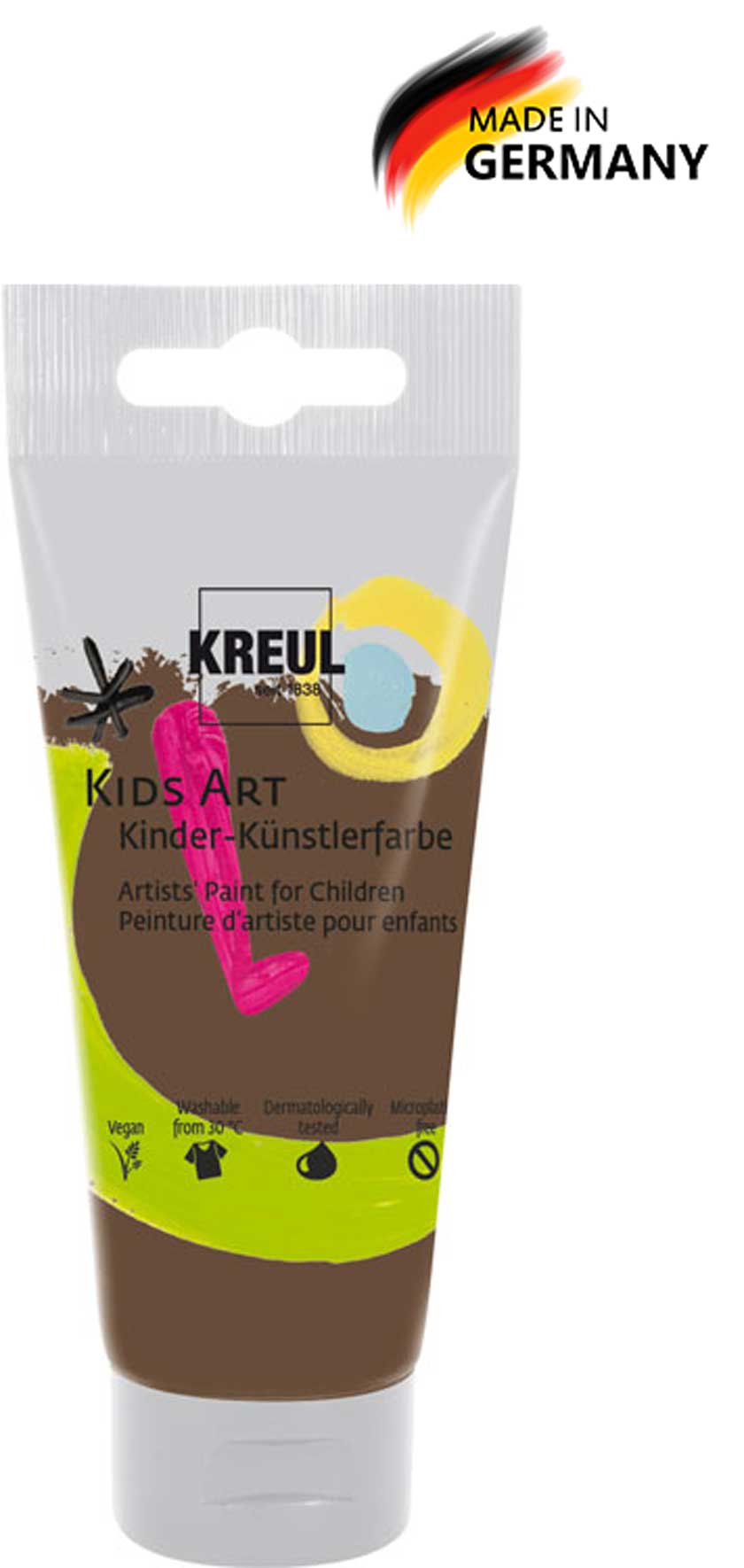 Kids Art Kinder Künstlerfarbe dunkelbraun