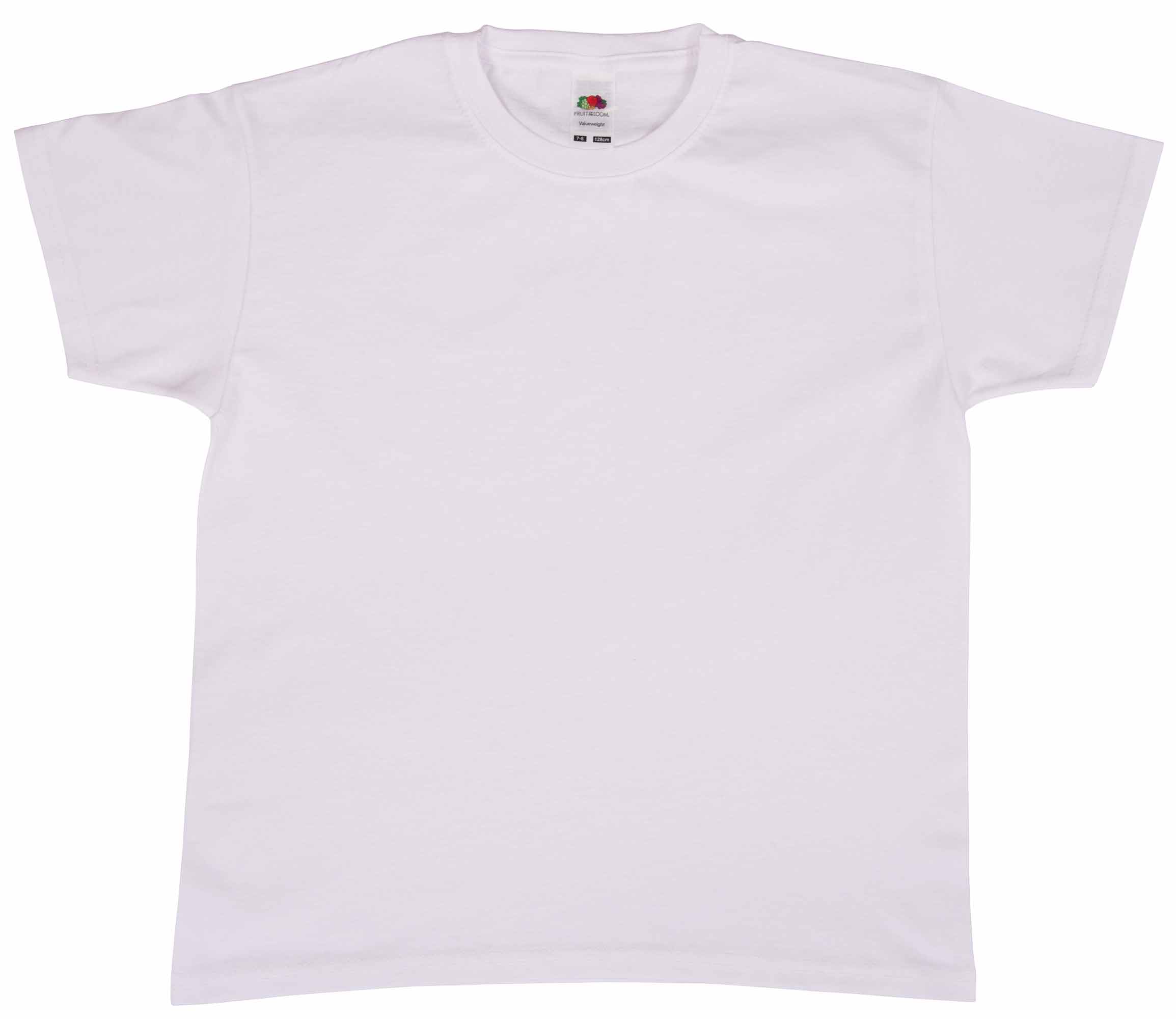 T-Shirt weiß, 100% Baumwolle 145 g/m²