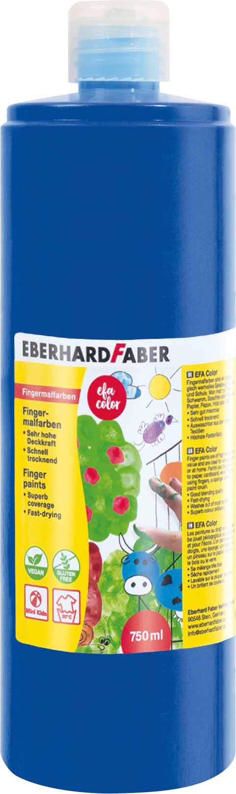 Fingermalfarbe Eberhard Faber dunkelblau