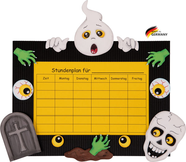 Stundenplan Bastelset Gruselstunde