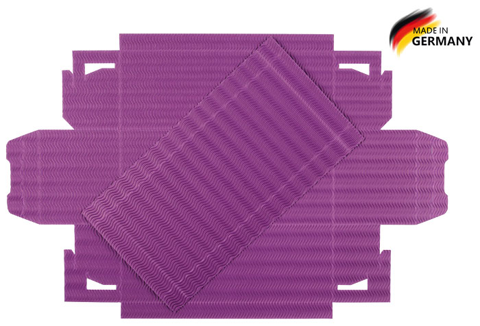 Kreativkarton lila aus 3D Wellpappe