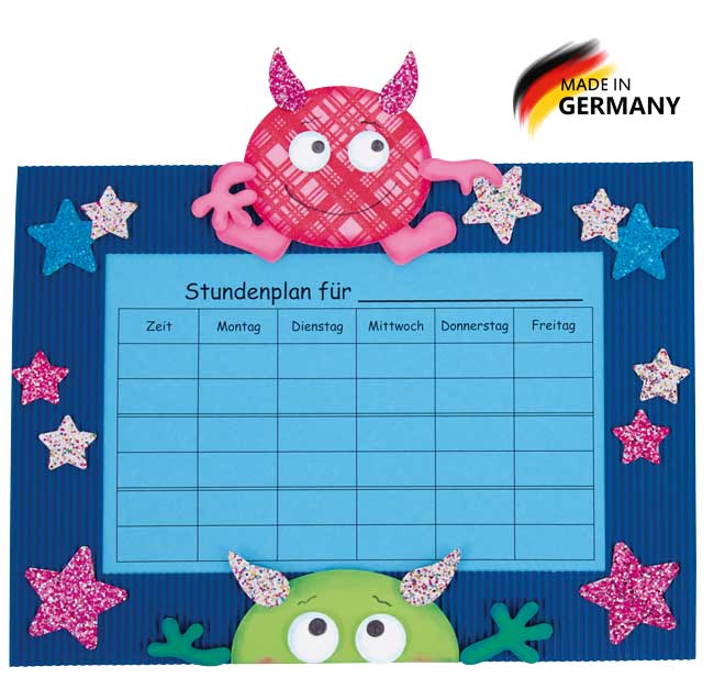 Stundenplan Bastelset Monster