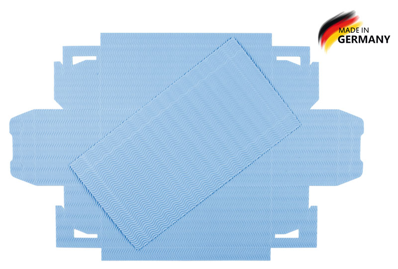 Kreativkarton hellblau aus 3D Wellpappe