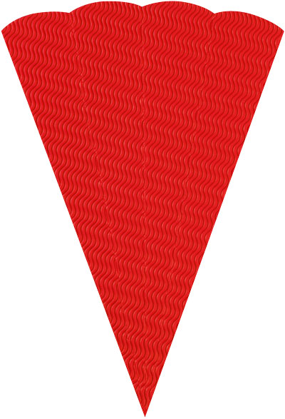 3D Schultütenrohling rot