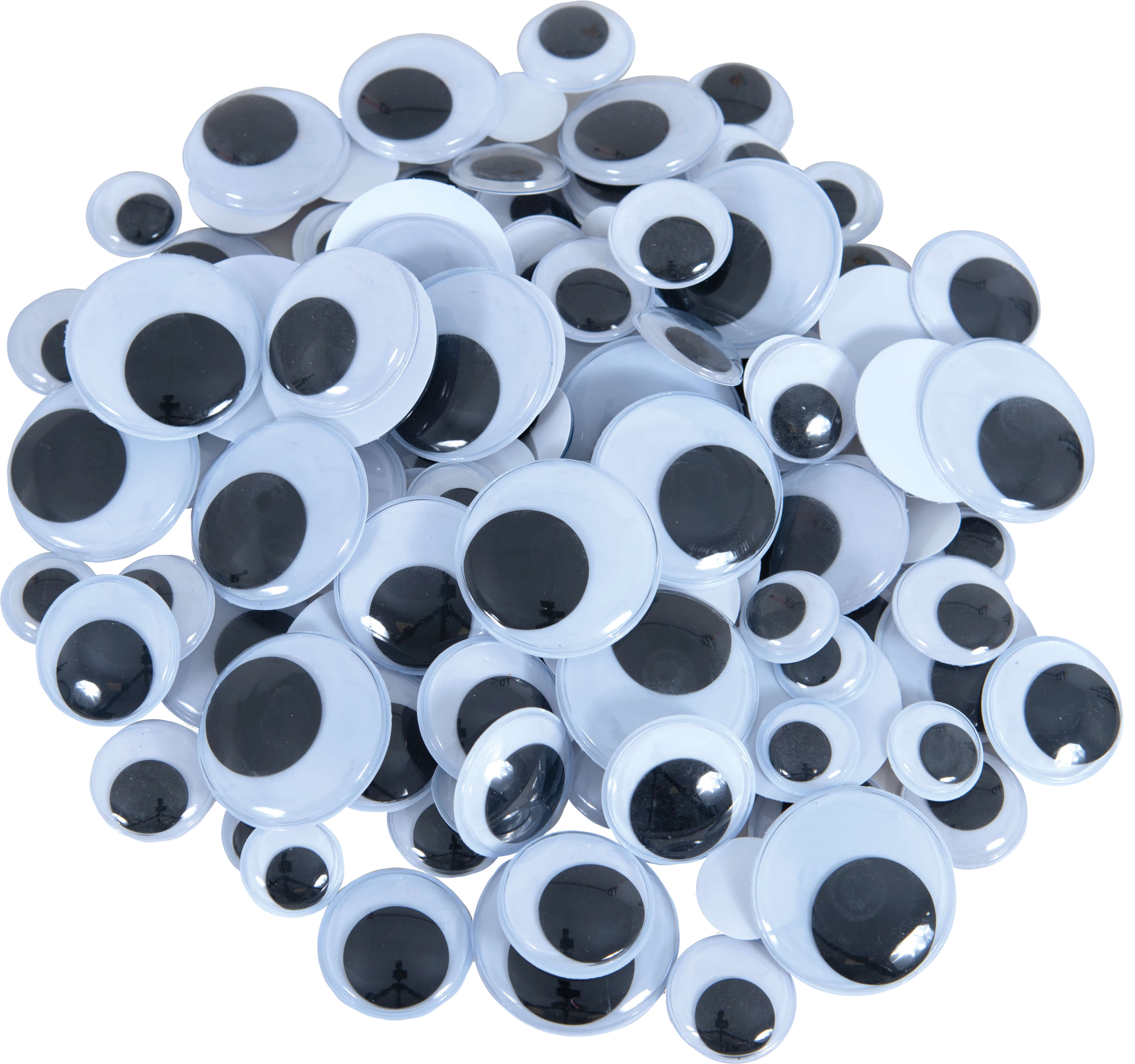 Wackelaugen rund, 120 Stück