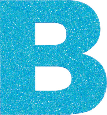 Glitterbuchstabe Maxi B türkis
