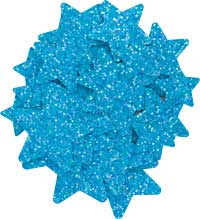 Glitterkartonsterne blau grob