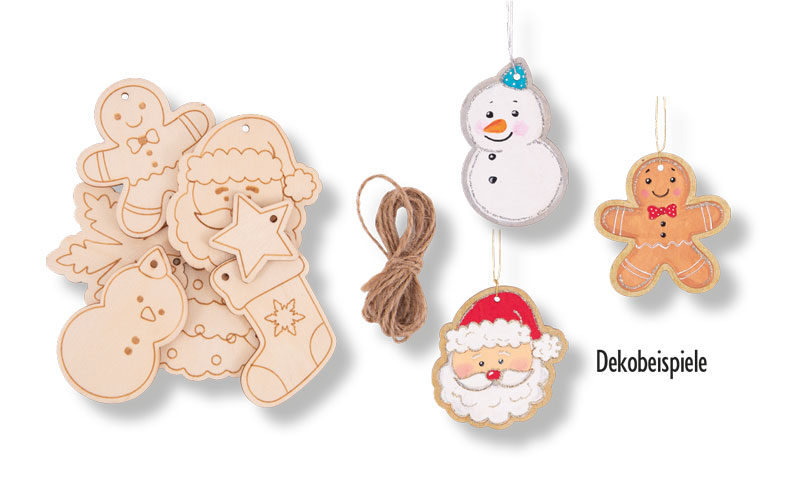 Weihnachtsmotive 7 Stück sortiert 4-8,5cm