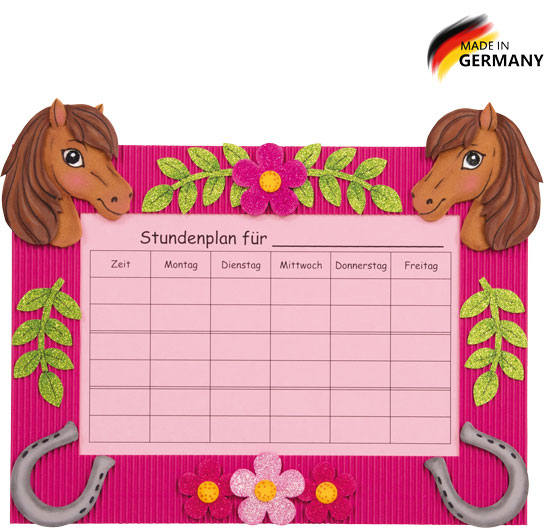 Stundenplan Bastelset Pferdeköpfe