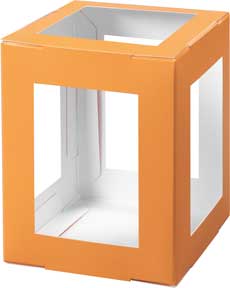Laternenrohling eckig mandarine