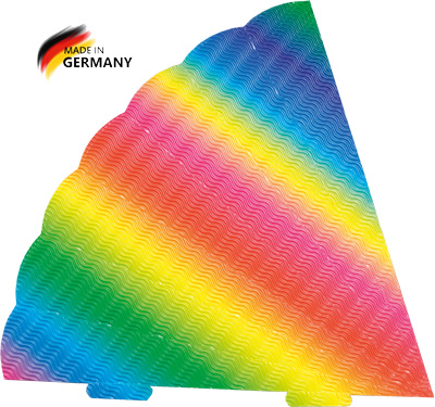 3D Geschwistertütenrohling regenbogen