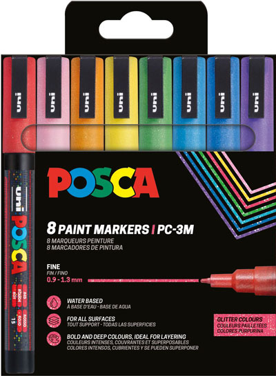 Uni Posca 3M Marker Glitter Set