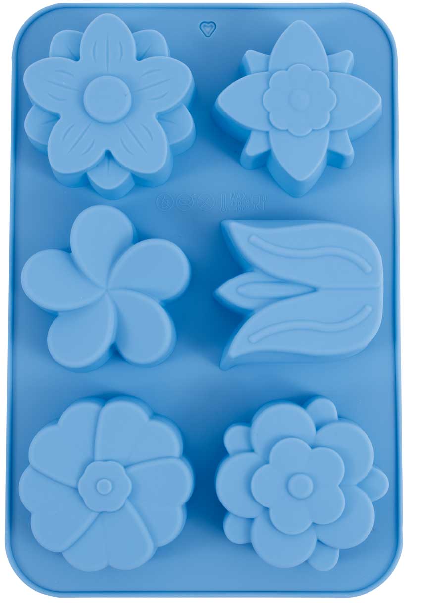Silikonform Blumen, 16,5 x 25,5 cm