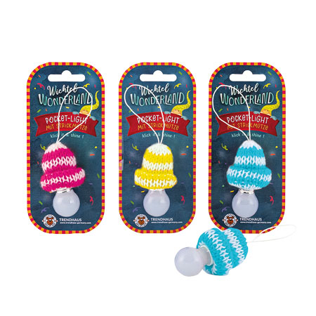 Taschenlicht Strickmütze sortiert 6 cm SALE