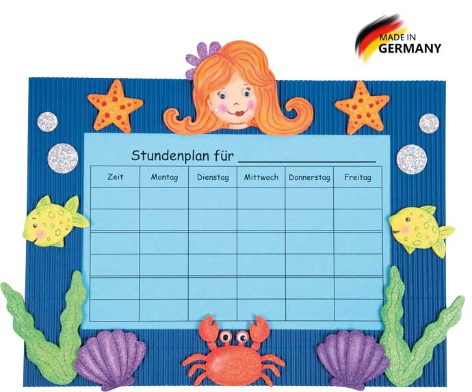 Stundenplan Bastelset Meerjungfrau