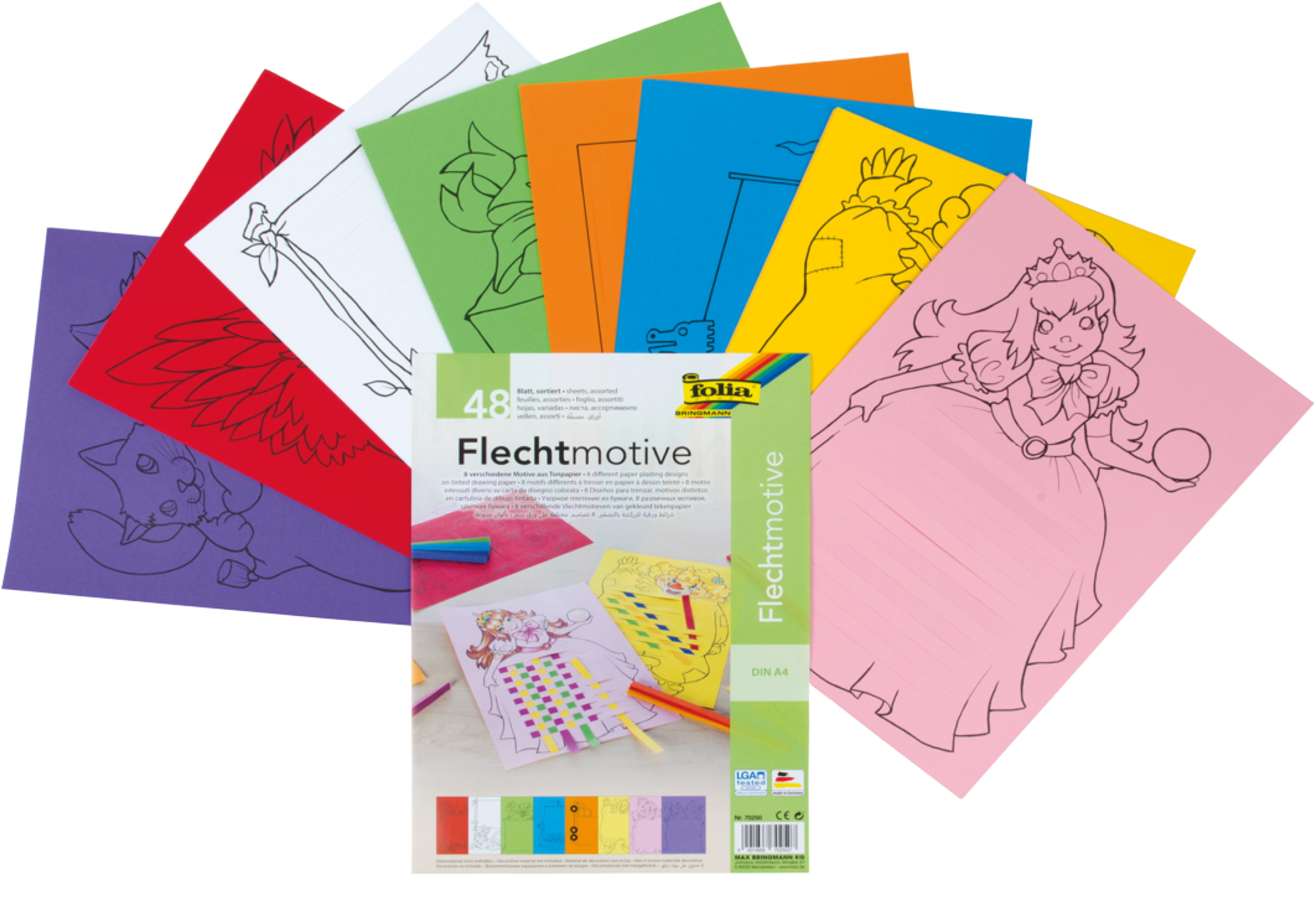 Lustige Flechtmotive 48 Stück in 8 Motiven