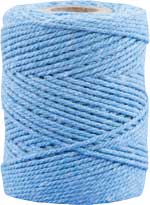 Makrameekordel hellblau, 80% Baumwolle