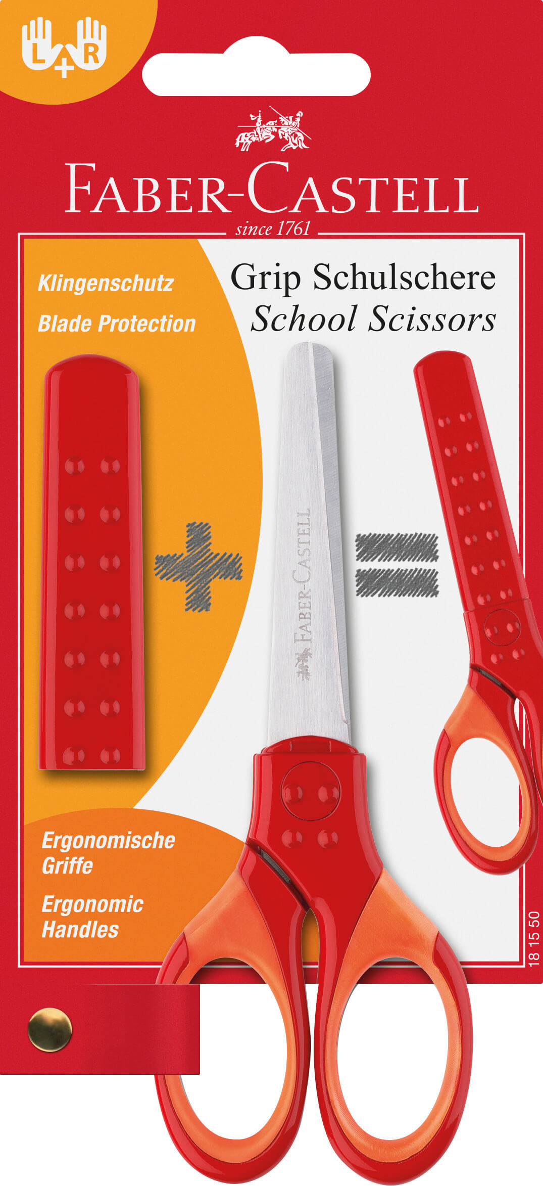 Grip Schulschere rot