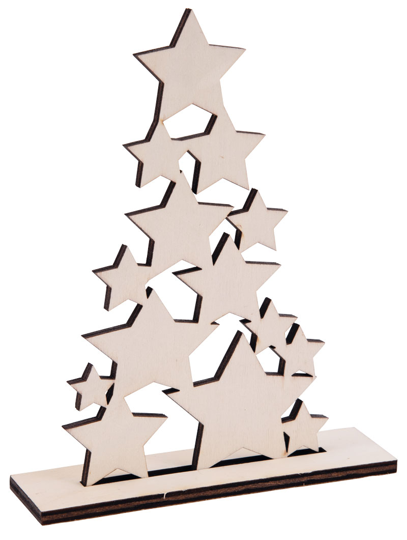 Sternenbaum 2-teilig, aus Holz