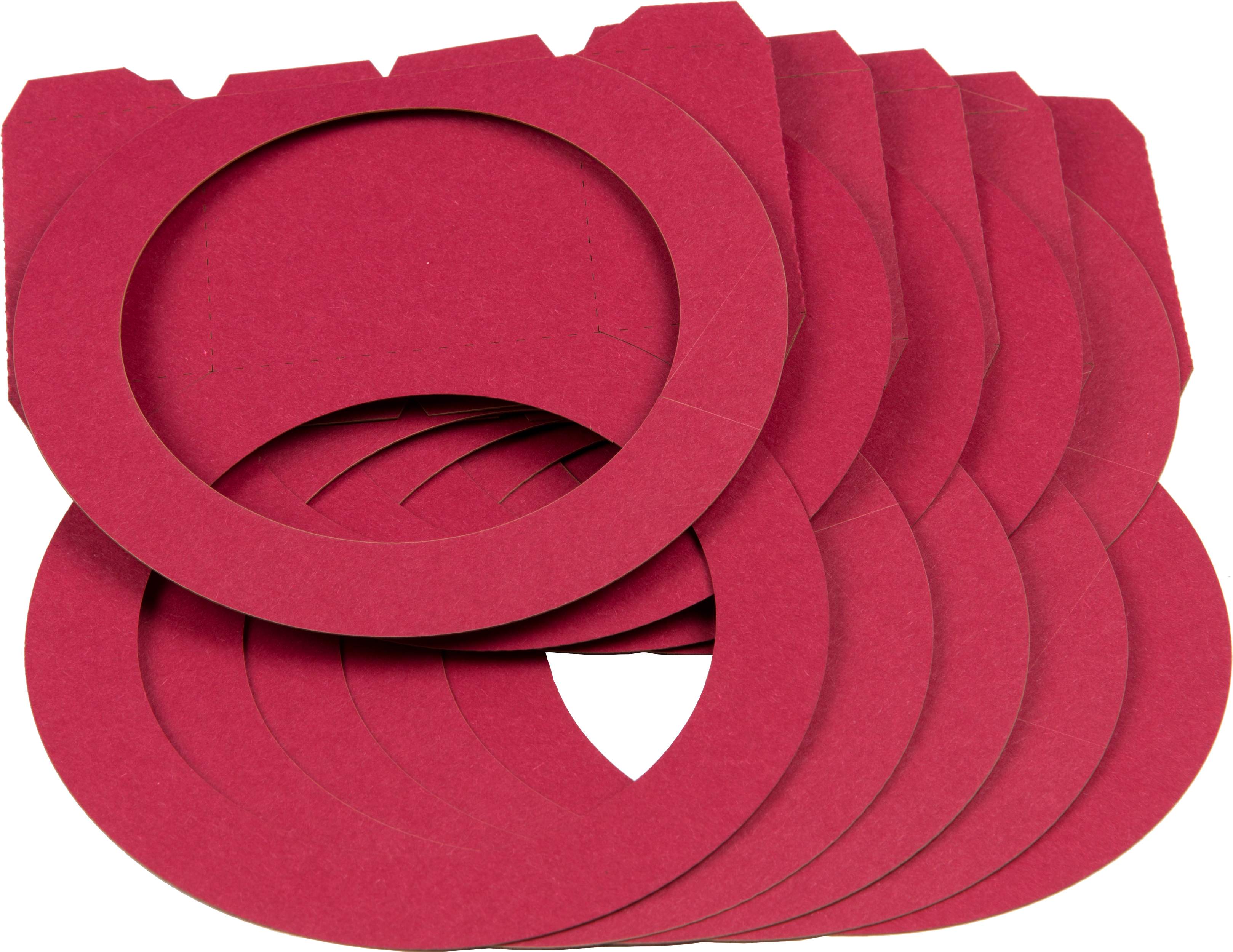 Laternenrohling rund groß dunkelrot, 5 Stück