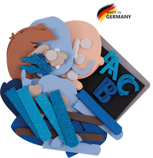 Moosgummisortiment Schuljunge