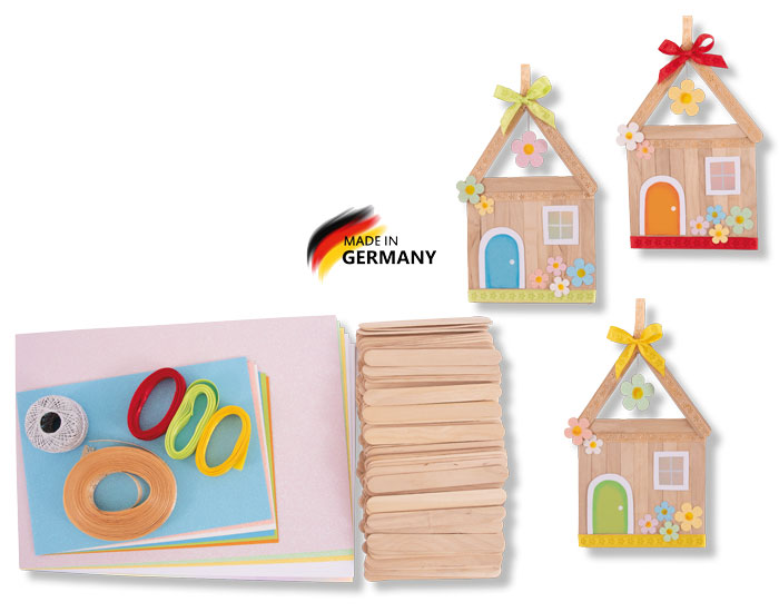 Kreativpaket Bunte Holzhäuschen