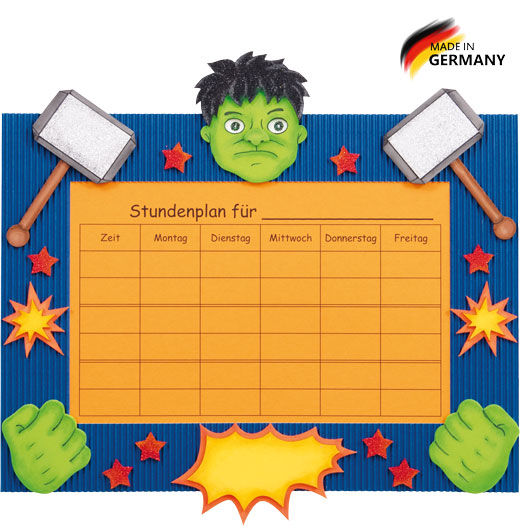 Stundenplan Bastelset Actionfigur