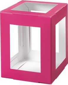 Laternenrohling eckig pink