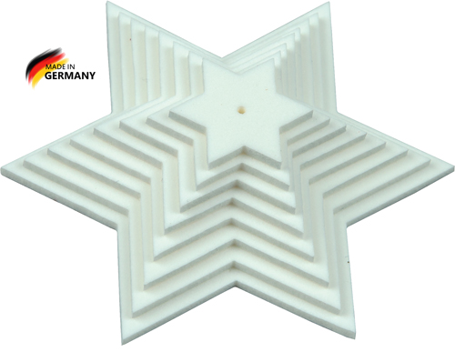Sternenset weiß, 8-teilig, aus Moosgummi