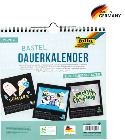Bastel Dauerkalender schwarz