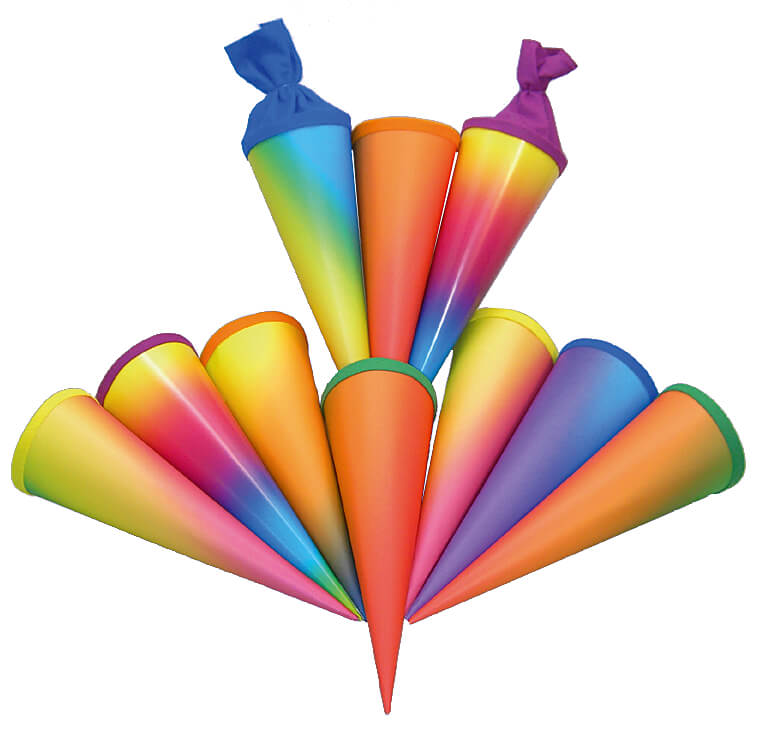 Geschwistertütenrohling 10 Stück sortiert