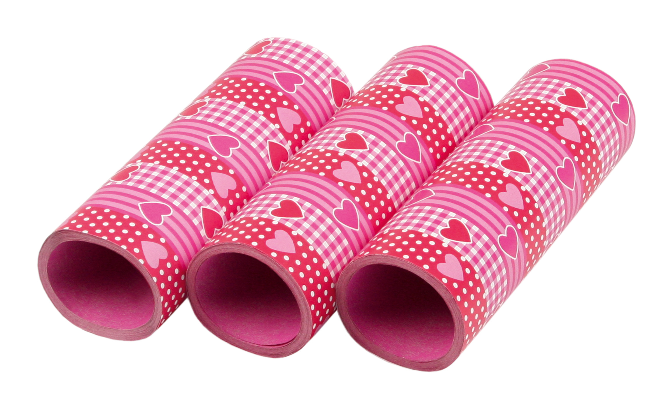 Luftschlangen Herzchen 3 Rollen