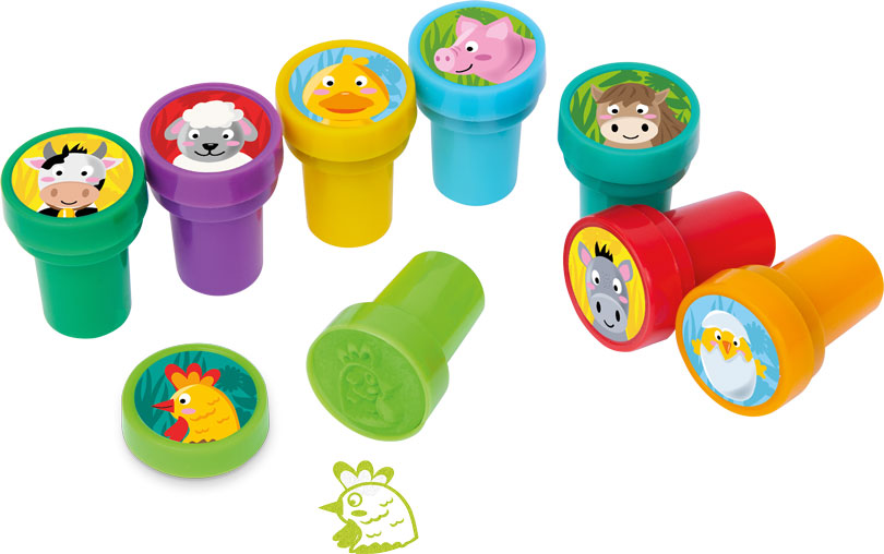 Stempel Bauerhoftiere sortiert