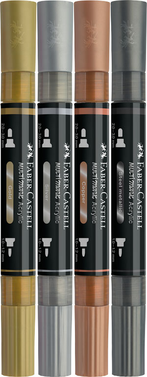Multi Mark Acrylic metallic 4 Stück sortiert