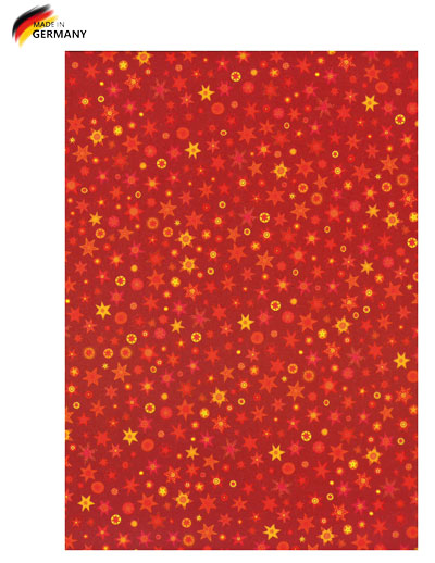 Transparentpapier Sternlis rot