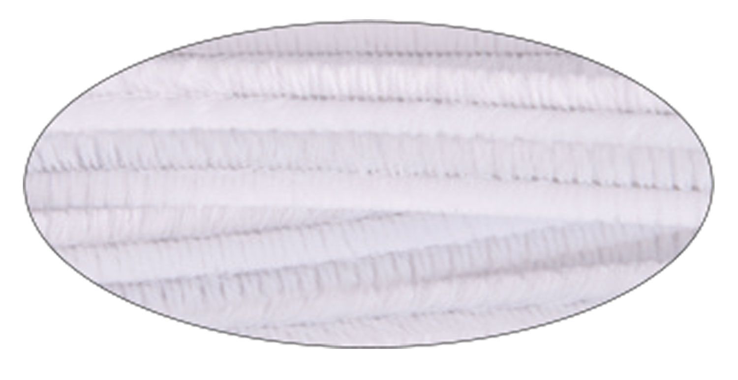 Biegeplüsch weiß, 10 Stück