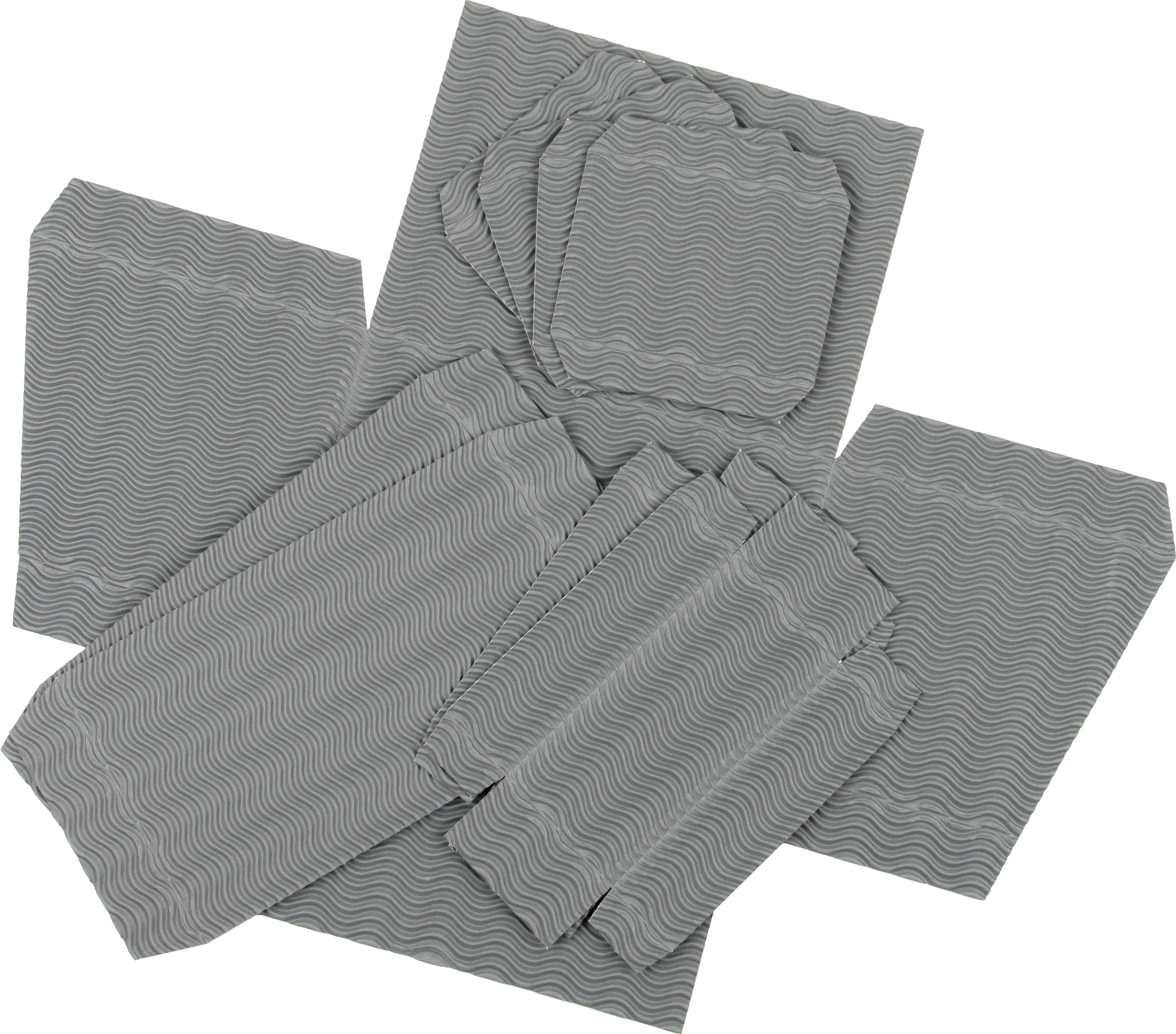 Schreibtischbox grau aus 3D Wellpappe